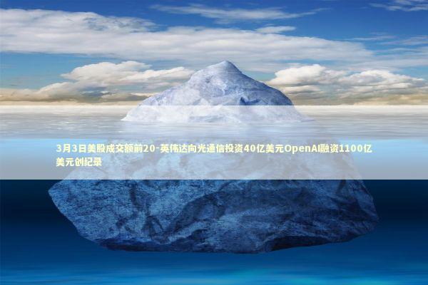 3月3日美股成交额前20-英伟达向光通信投资40亿美元OpenAI融资1100亿美元创纪录