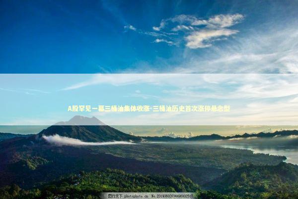 A股罕见一幕三桶油集体收涨-三桶油历史首次涨停悬念型
