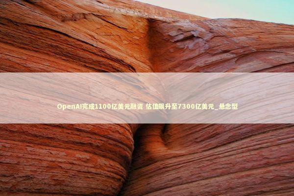 OpenAI完成1100亿美元融资 估值飙升至7300亿美元_悬念型