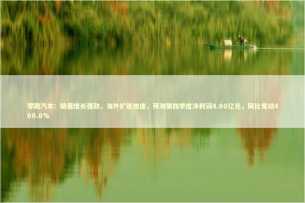 零跑汽车：销量增长强劲，海外扩张加速，预测第四季度净利润4.00亿元，同比变动400.0%