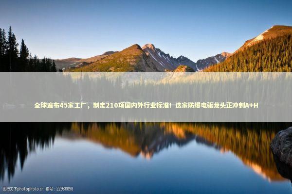 全球遍布45家工厂，制定210项国内外行业标准！这家防爆电驱龙头正冲刺A+H
